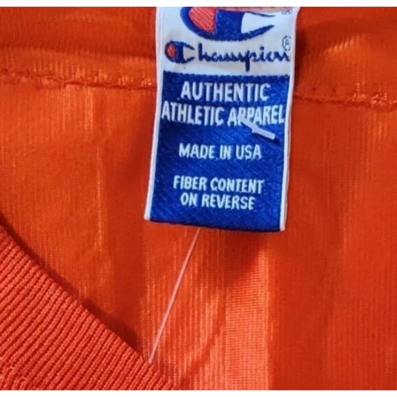 Champion Elway Authentic Orange Athletic Jersey Size M Vintage - Picture 3 of 5